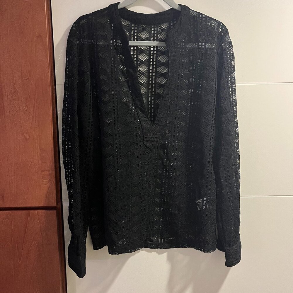 Sheer Long Sleeve Shirt